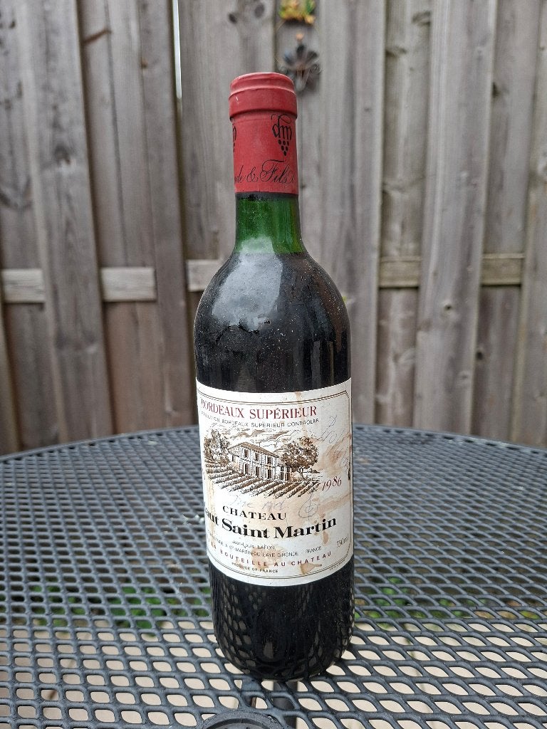 2 x Chateau Haut Saint Martin 1986, Frankrijk, Nieuw, Ophalen of Verzenden, Rode wijn