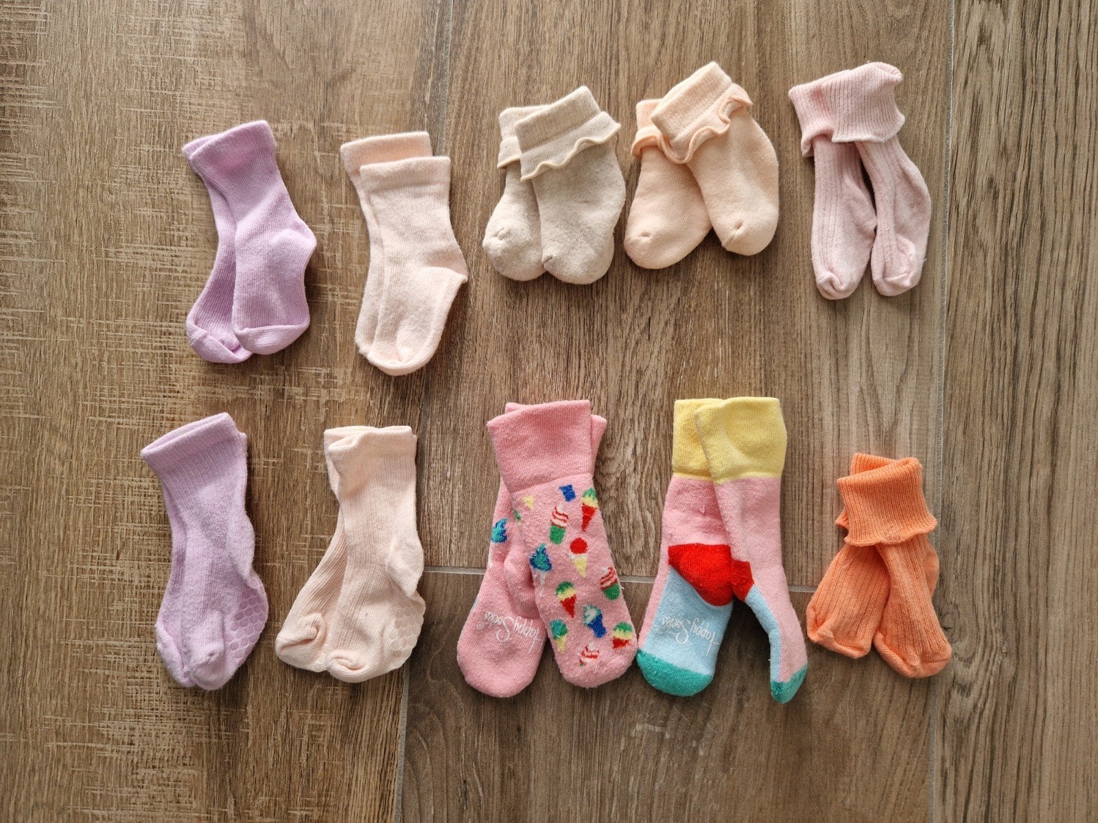 Babysokjes 0-12 maanden - 10 paar voor €1,-, Gebruikt, Meisje, Ophalen of Verzenden, Sokjes