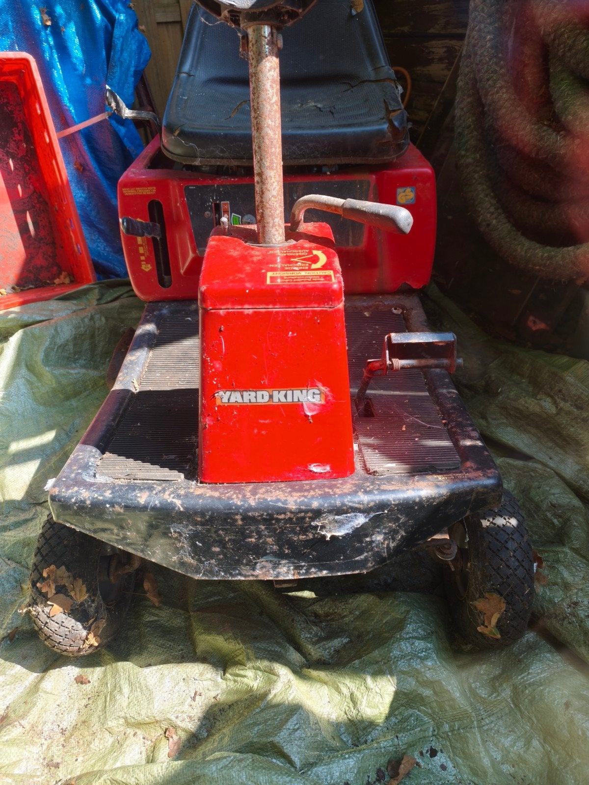 Yard King Zitmaaier 5 PK Briggs & Stratton, Ophalen, Cirkelmaaier, Gebruikt, Benzine-grasmaaier
