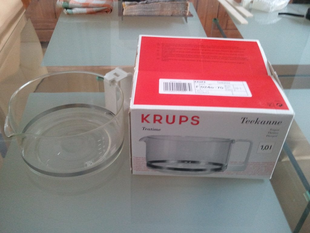 KRUPS glazen kan, nieuw in verpakking, Nieuw, Ophalen of Verzenden, Overige merken, Glas