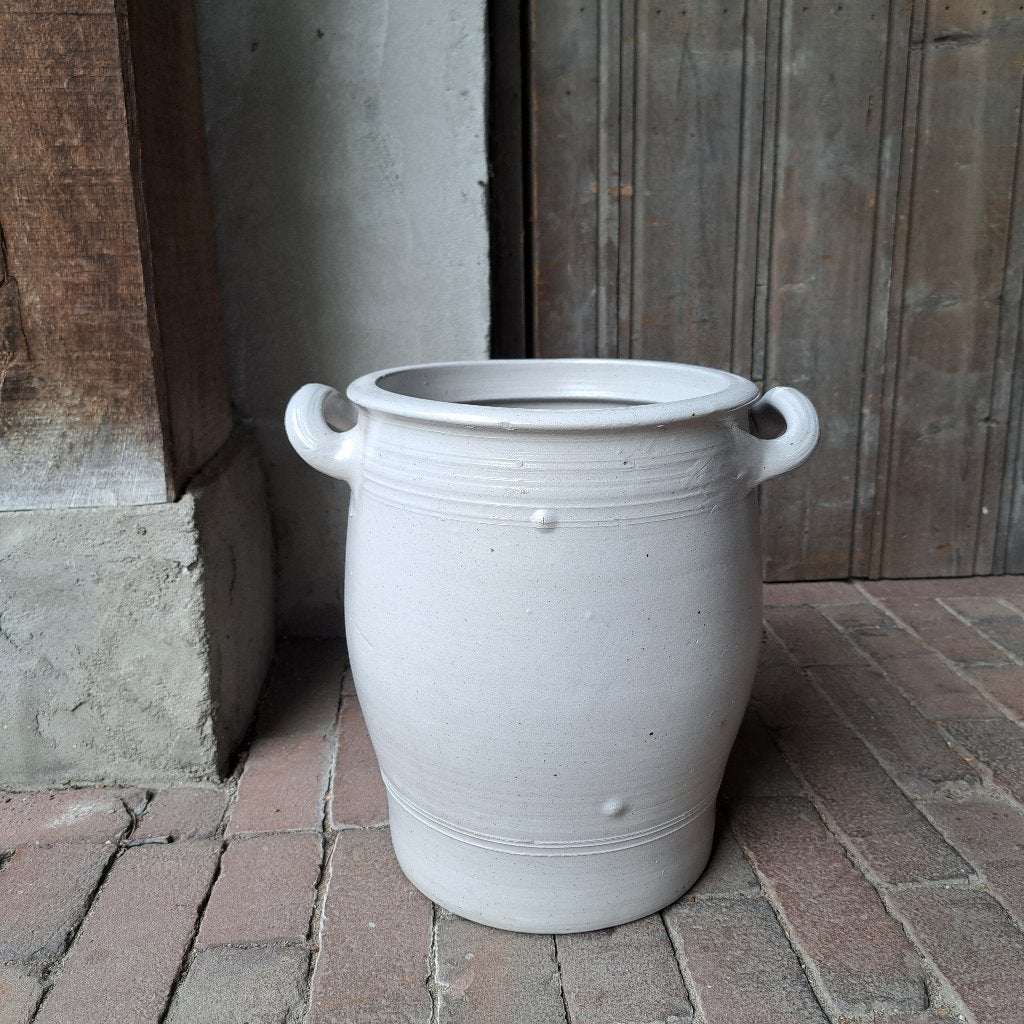 Brocante oude grote grespot zuurkoolpot 2 oortjes *Etage3*, Gebruikt, ., Ophalen of Verzenden, .
