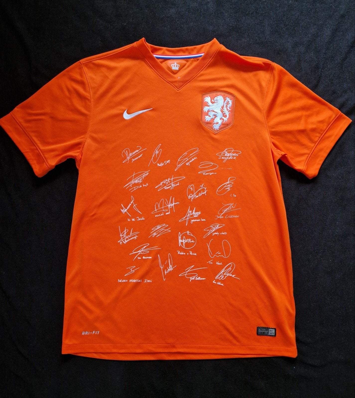Nederlands elftal shirt 2014 Oranje KNVB thuisshirt, Maat 52/54 (L), Nike, Oranje, Ophalen of Verzenden