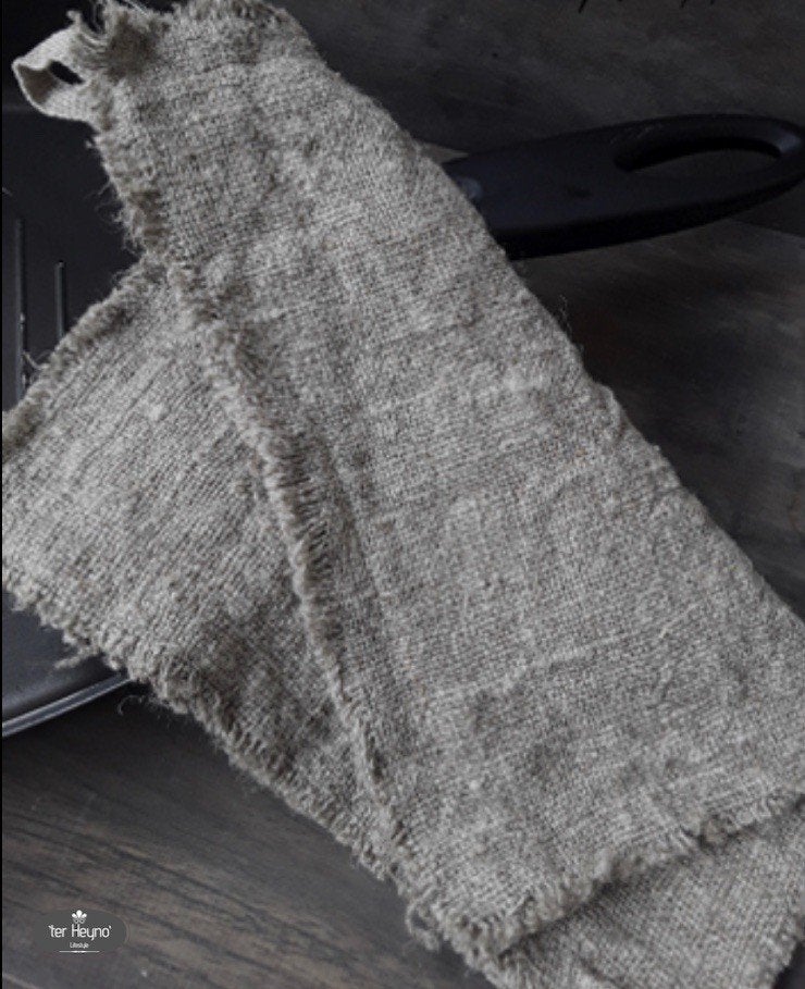 Shabby doek pannenlap set linnen lap stoer sober landelijk, Pannenlap of onderzetter, Overige kleuren, Verzenden, Nieuw