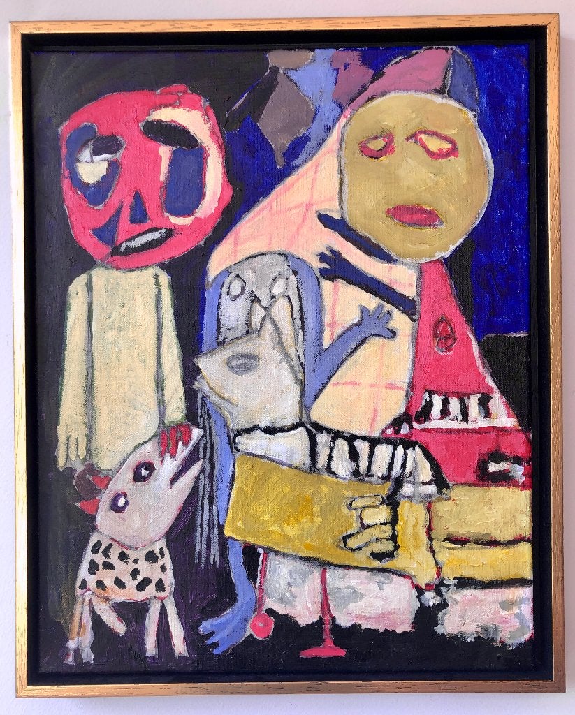 Schilderij geen karel Appel, Verzenden, Acrylverf, Abstract