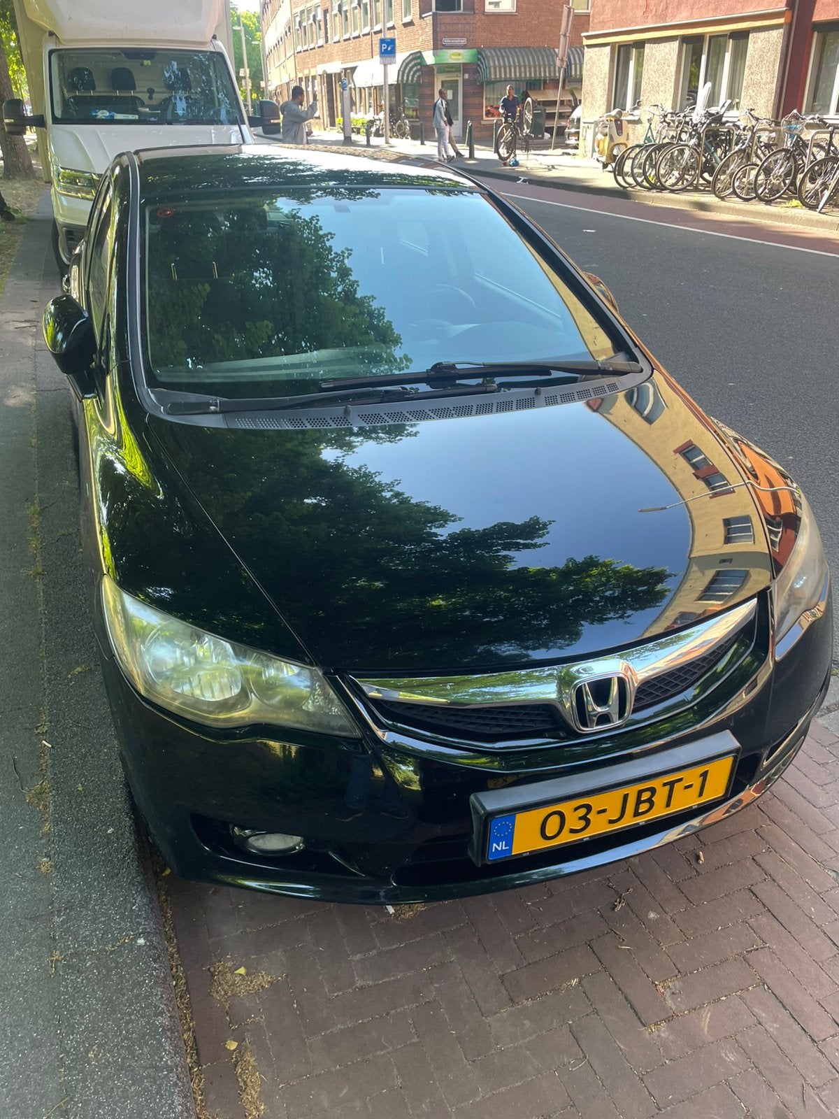 Honda Civic 1.3 Vtec Hybrid 4DR C-tr. 2009 Zwart, Stof, Zwart, Origineel Nederlands, 22 km/l