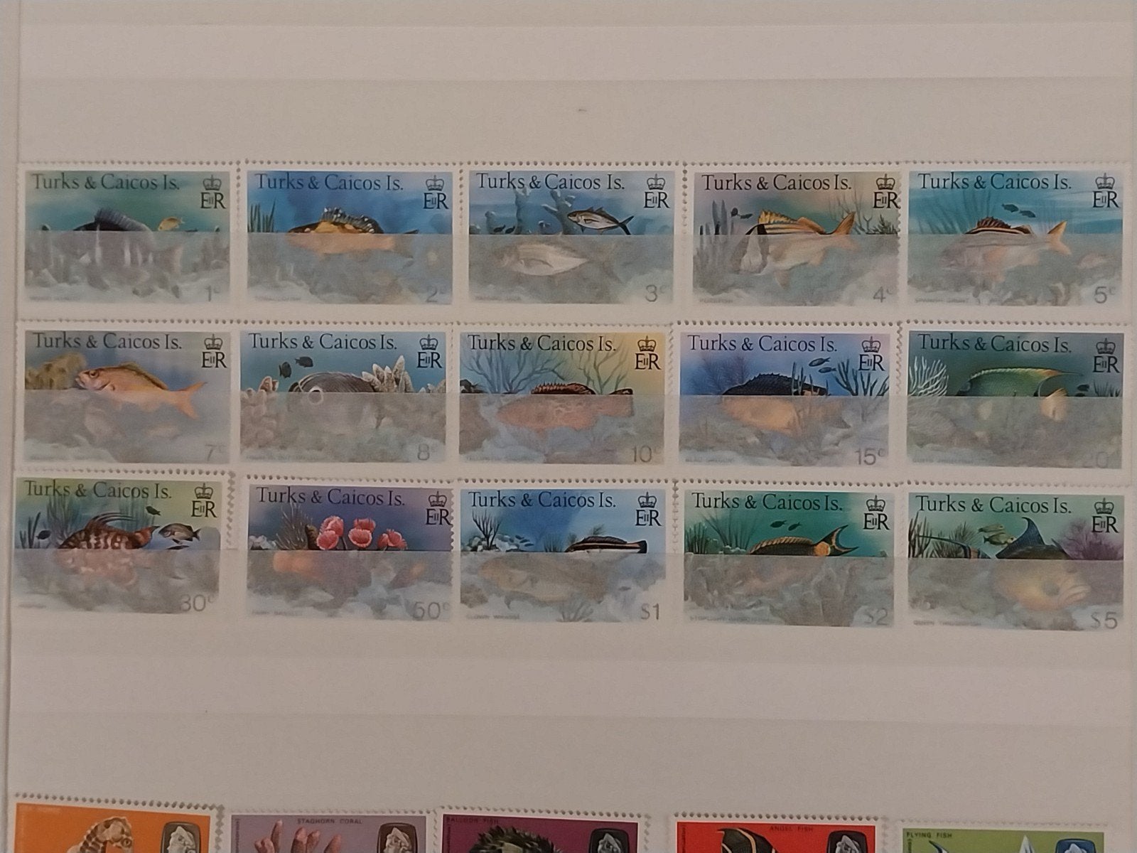 Turks Caicos inlands 405-419 vissen 1978 postfris mi 20 eu, Ophalen of Verzenden, Dier of Natuur