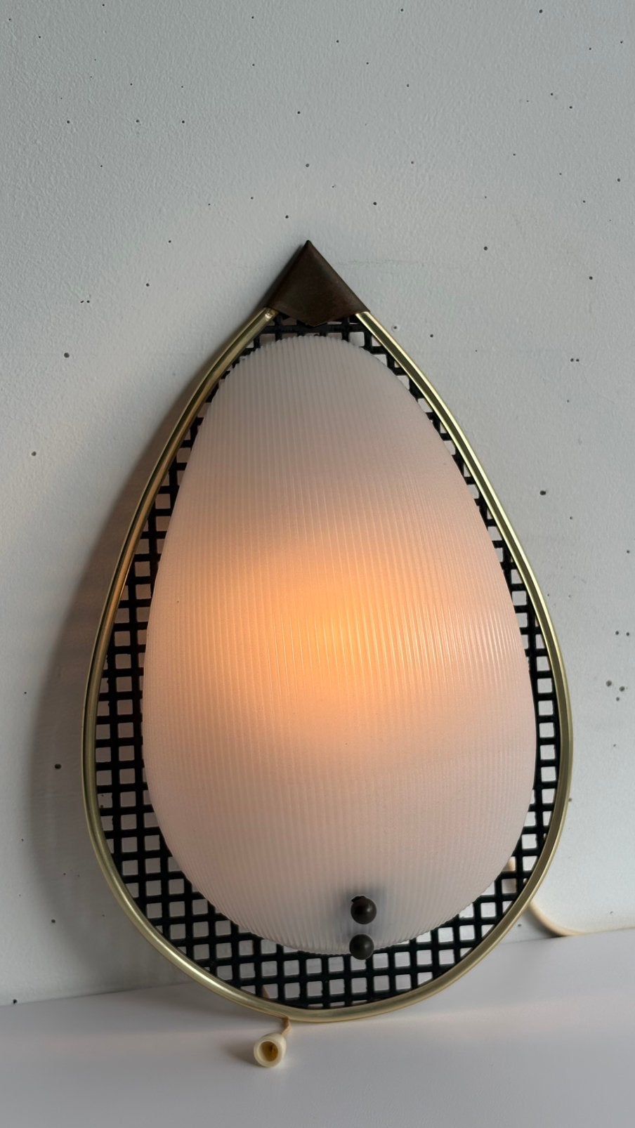 Vintage Pilastro druppelvorm wandlamp zwart goud wit, -, Zwart, -, Overige typen