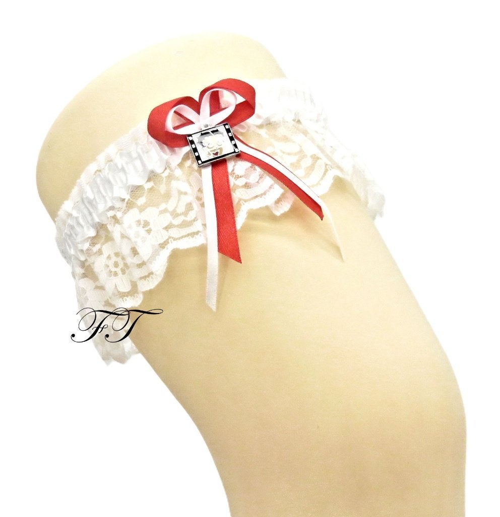 Zeer mooie Betty Boop bruid kousenband., Ophalen of Verzenden, Nieuw