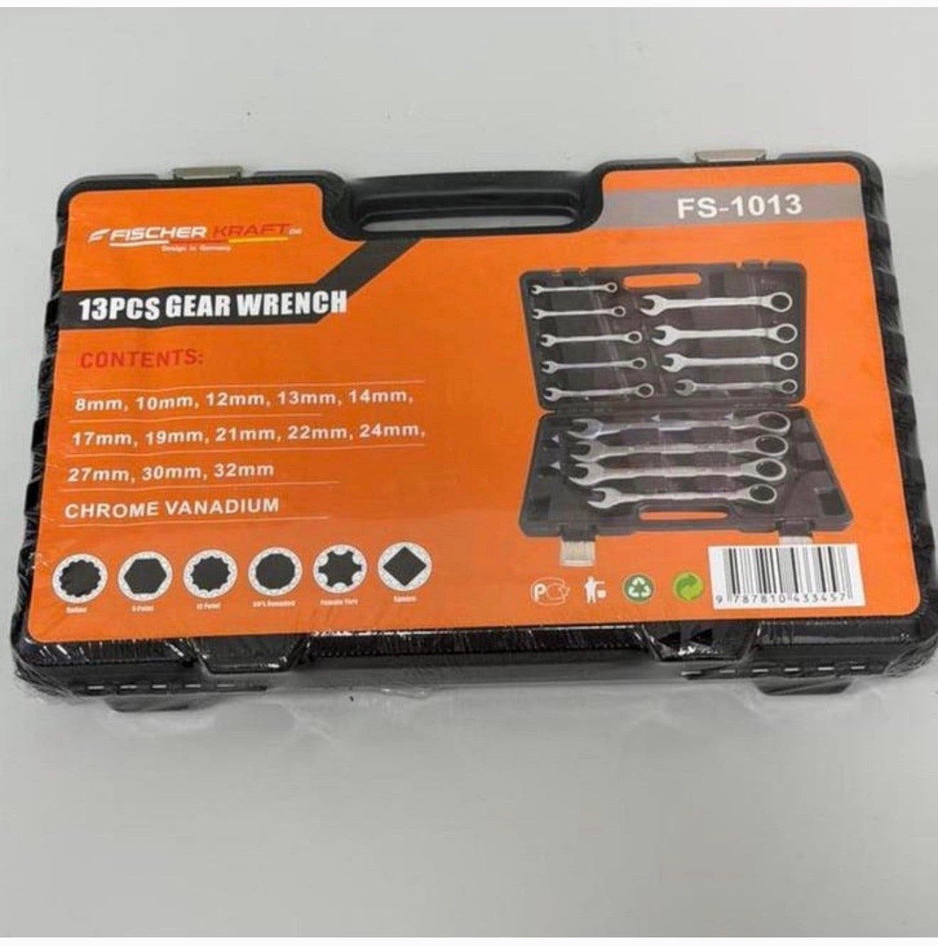 Fischer 13-delige Ringratel ringratels Steeksleutelset Nieuw, P, P, P, Nieuw