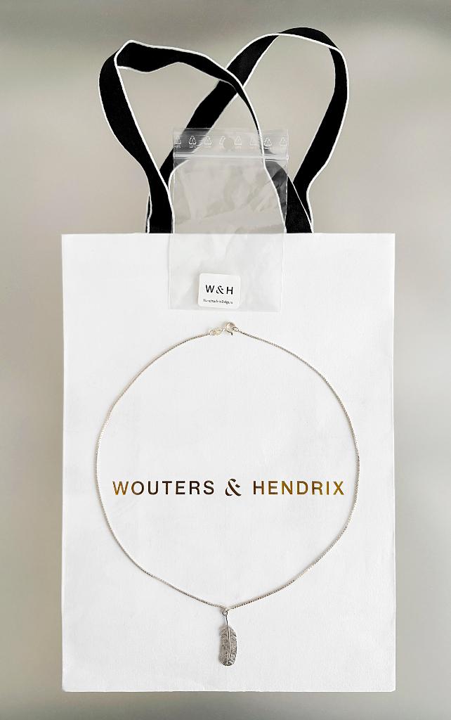 WOUTERS & HENDRIX 925 STERLING ZILVER VEER KETTING, Sieraden, Tassen en Uiterlijk, Met hanger, Verzenden, Nieuw, Zilver