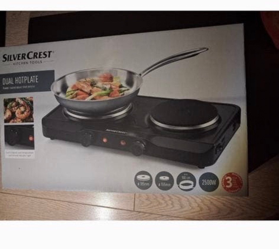SilverCrest: Dubbele Kookplaat, Ophalen, Nieuw, 4 t/m 7 personen