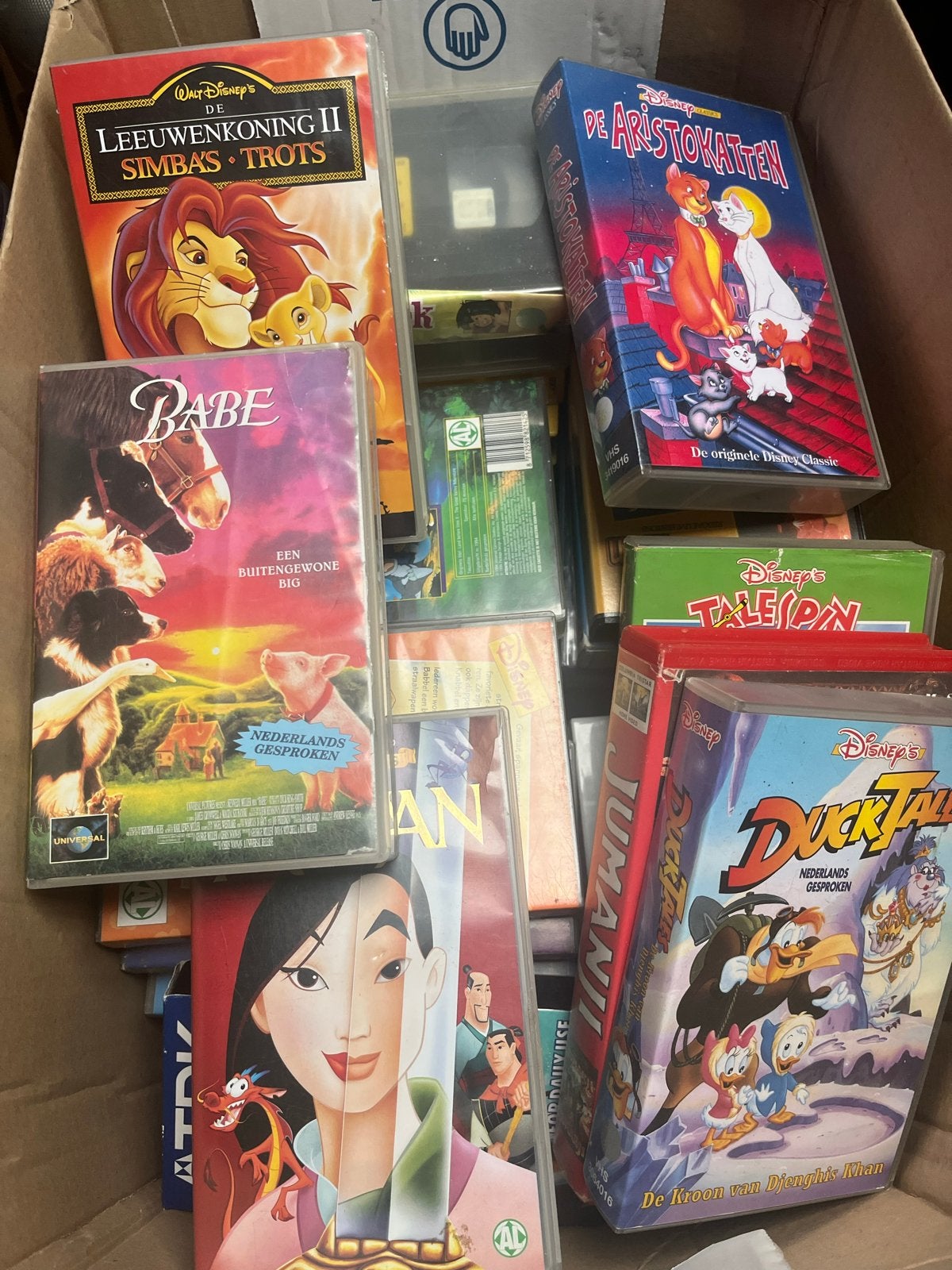 Disney VHS Collectie: Leeuwenkoning, doos vol,, Ophalen, Nederlands ondertiteld, Gebruikt, Alle leeftijden