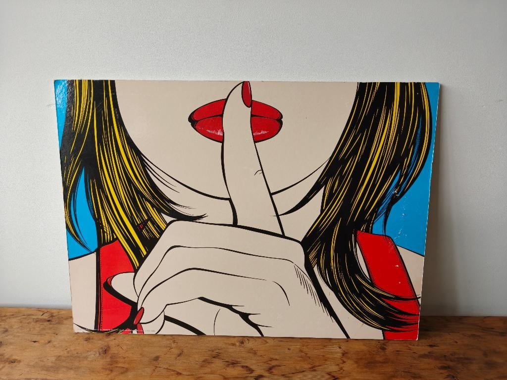 Poster pop-art stijl, 70 x 50cm, Ophalen, Gebruikt, Rechthoekig Liggend, A1 t/m A3