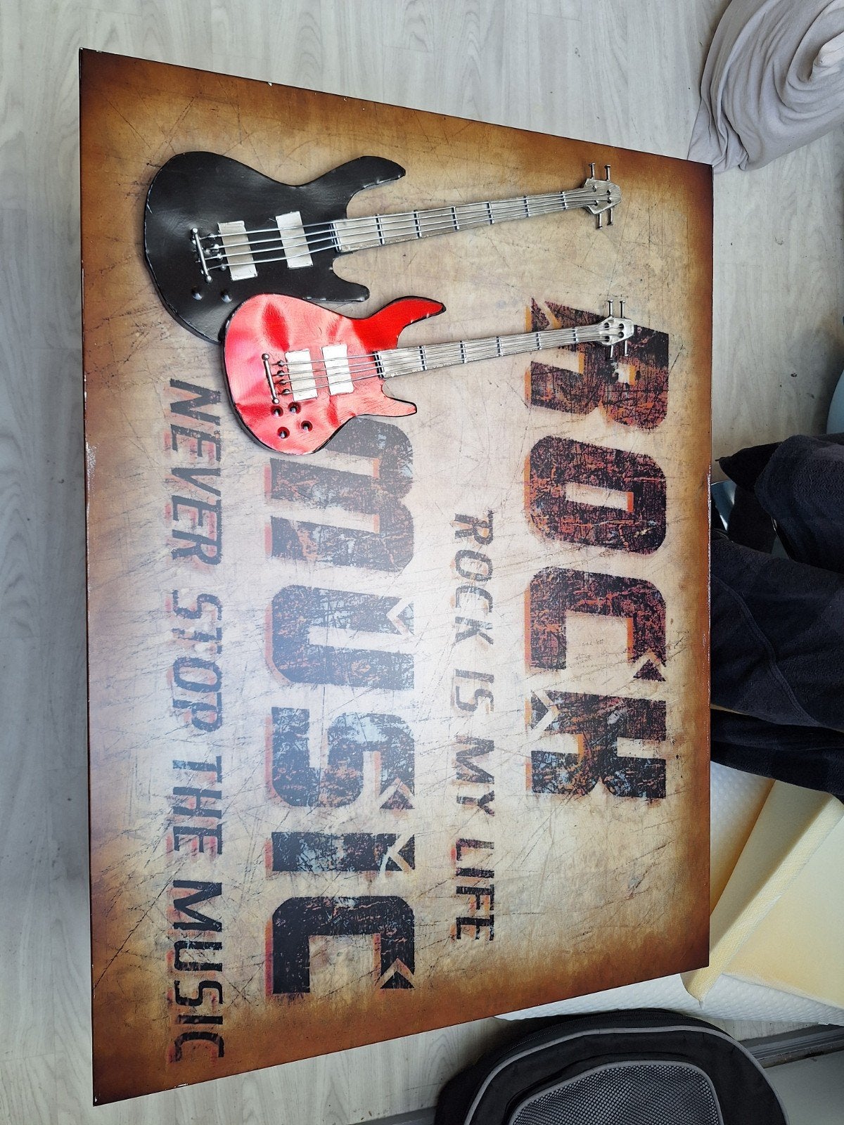 Wanddecoratie Rock Music Gitaren - Industrieel/Vintage, Metaal, Industrieel, Meerkleurig, Ophalen of Verzenden