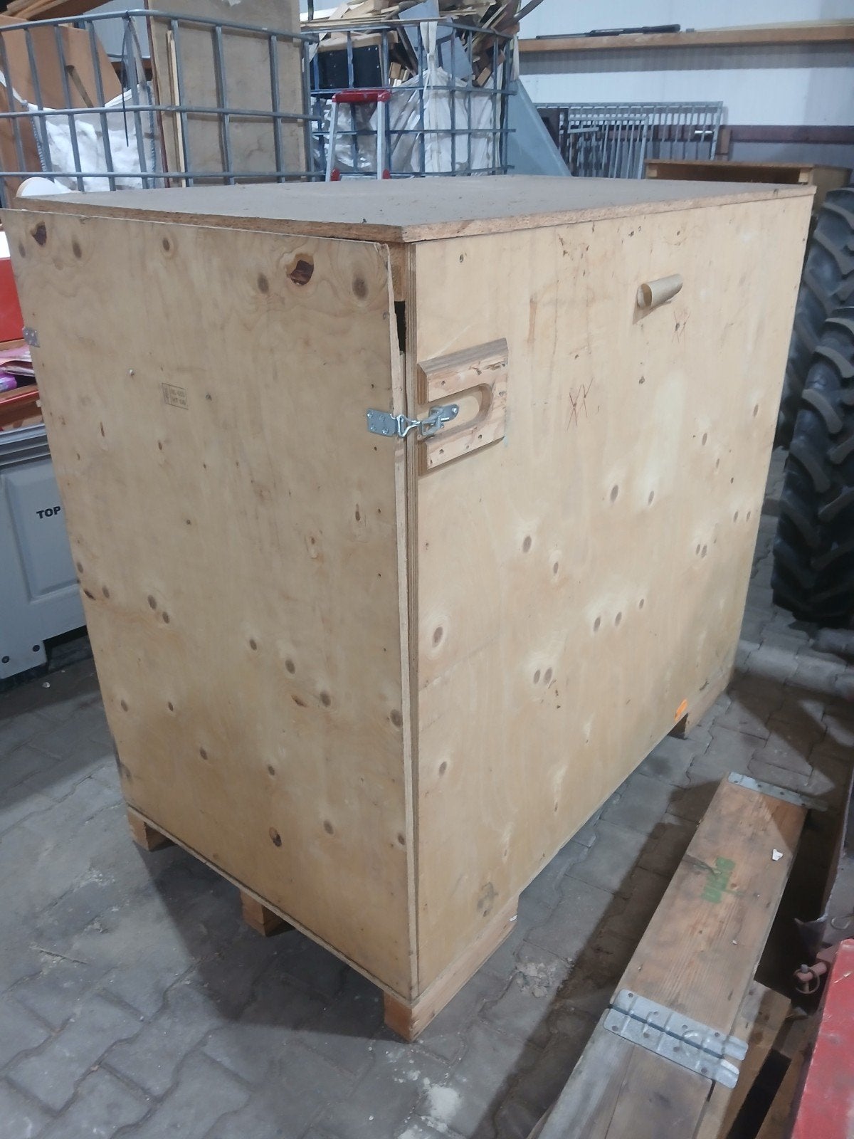 Houten transportkist van underlayment voor opslag, Ophalen, Gebruikt