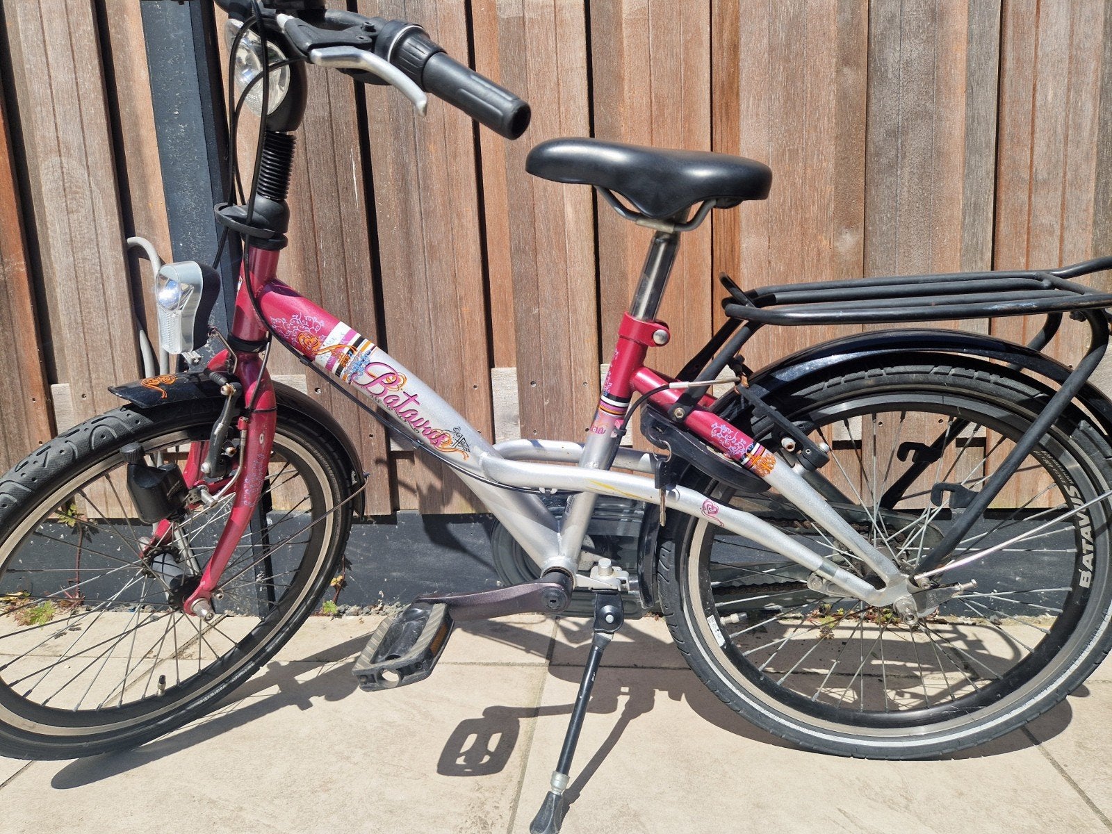 Batavus Gabana kinderfiets - 19 inch - Roze/Zilver, Ophalen, Gebruikt, 16 tot 20 inch, Batavus
