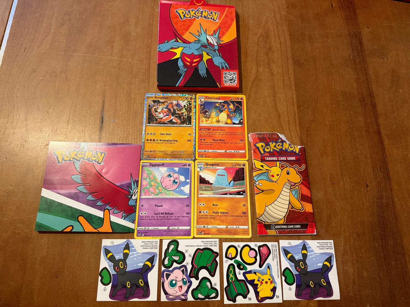 Pokémon McDonald's Happy Meal Set 2024 - Kaarten & Stickers, Ophalen of Verzenden, Zo goed als nieuw, Booster