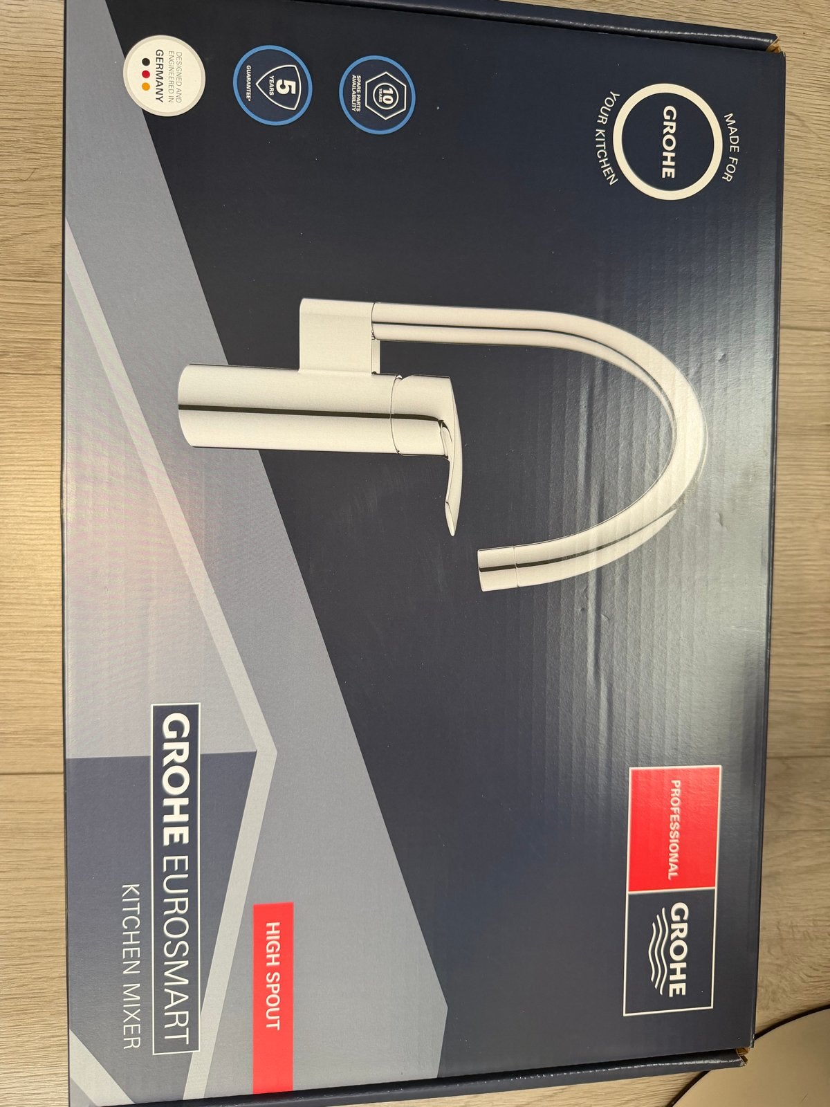 Nieuwe Grohe Eurosmart Keukenmengkraan Hoge Uitloop, Ophalen, Nieuw