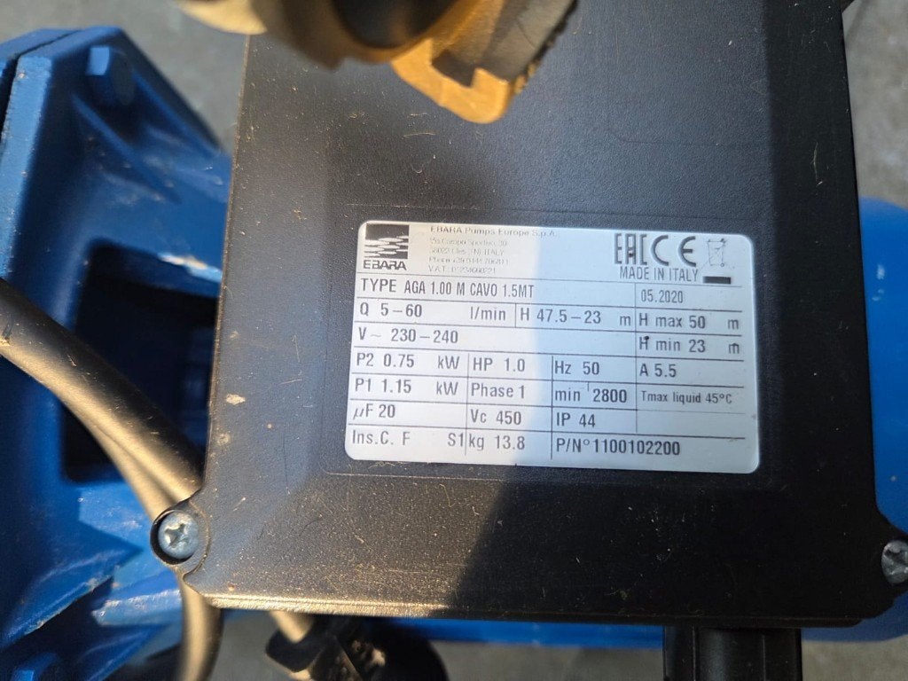 Waterpomp, Ophalen, Zo goed als nieuw, Elektrisch, Beregeningspomp