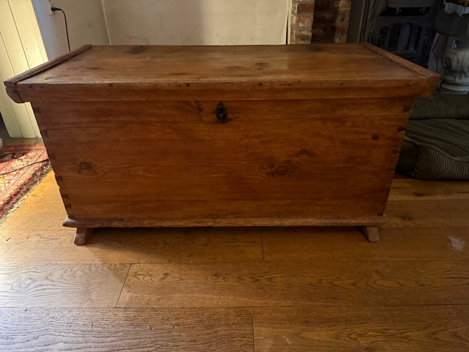Prachtige grenen opbergkist - Vintage kist, Ophalen, 50 – 75, Gebruikt, 100 tot 150 cm