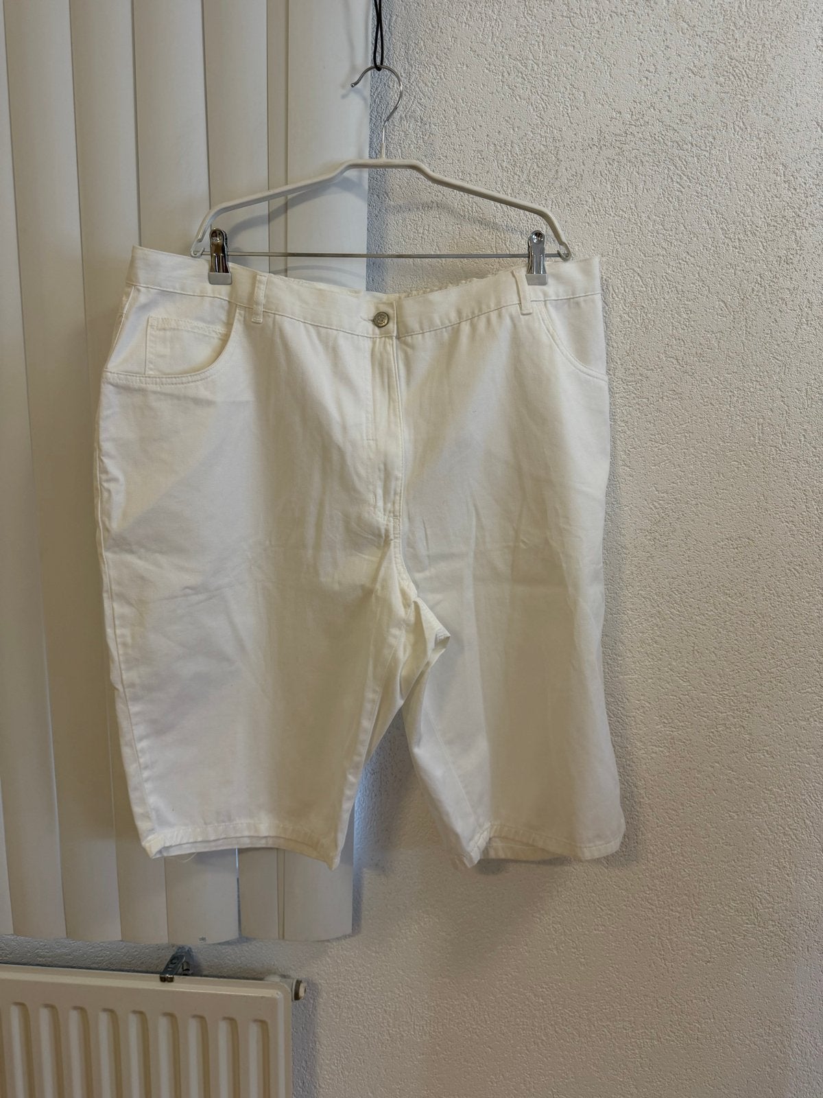 Witte Ulla Popken katoenen shorts - Maat 54, Kort, Wit, Maat 46/48 (XL) of groter, Ophalen of Verzenden