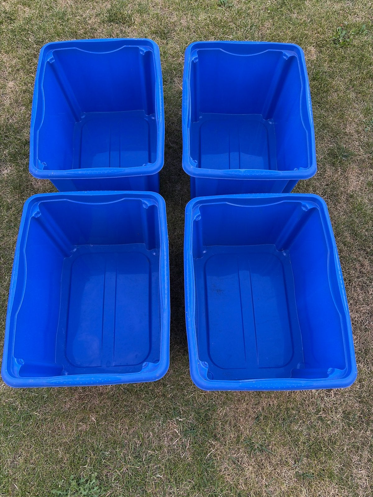 4x OKT Stack&Go-Box 30L - Blauwe opbergbakken, Ophalen, Gebruikt, Bak of Kist, Minder dan 50 cm