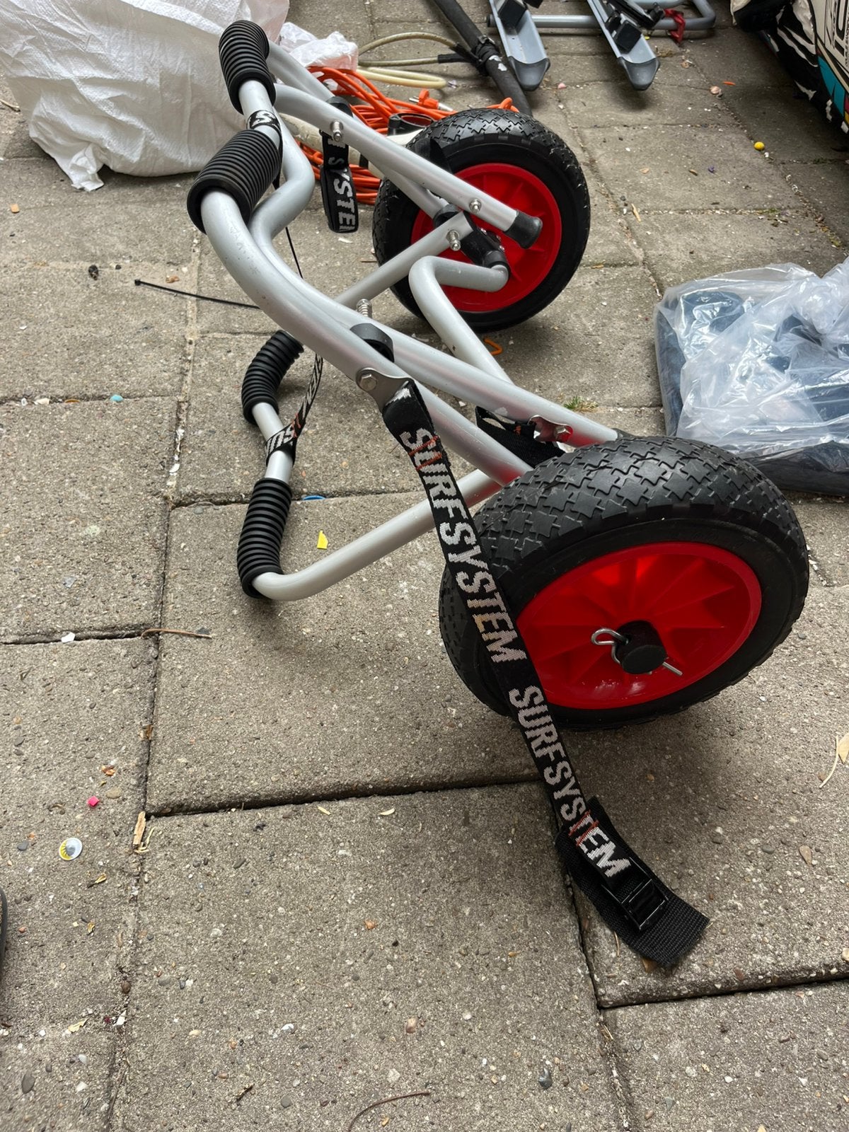 Surfsystem trolley voor kajak, kano, sup-/surfboard, Watersport en Boten, Windsurfen, Ophalen, Zo goed als nieuw, Overige typen