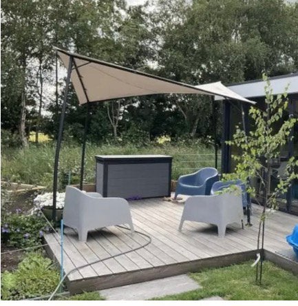 Pergola zgan. 6m2 HANSOM, Tuin en Terras, Ophalen of Verzenden, Zo goed als nieuw, Minder dan 5 meter