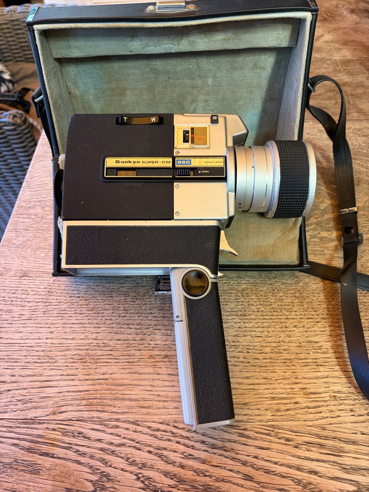 Sankyo Super CM 680 Super 8 Camera met Rhaco Filmbekijker, Overige merken, Gebruikt, Overige soorten, Ophalen of Verzenden