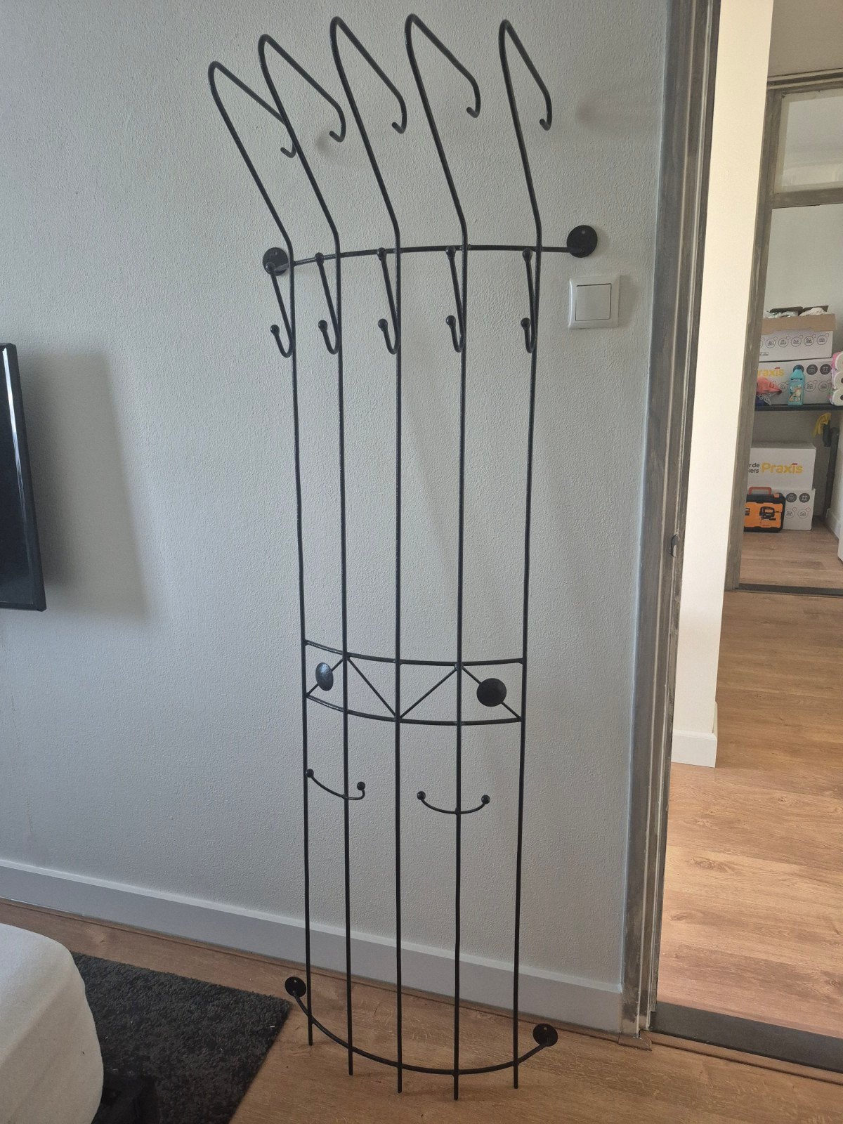 Mooie wandkapstok, Zo goed als nieuw, Metaal, 150 tot 200 cm, Ophalen