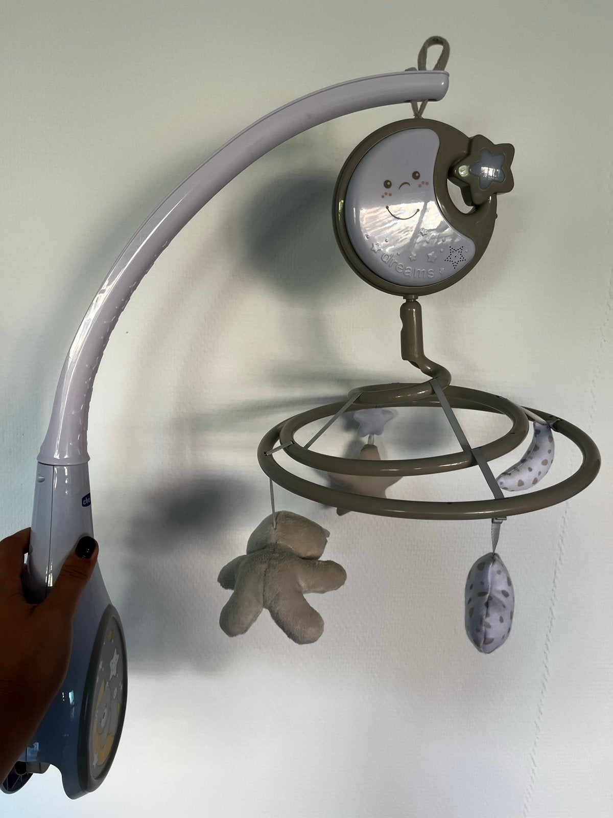 Chicco Next2Dreams Mobiel met licht en geluid, Kinderen en Baby's, Ophalen of Verzenden, Zo goed als nieuw, Mobiel, Met licht
