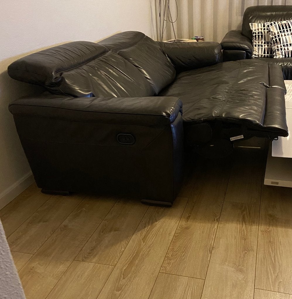 Bankstel, Huis en Inrichting, Banken | Bankstellen, Ophalen, Gebruikt, 75 tot 100 cm, Rechte bank