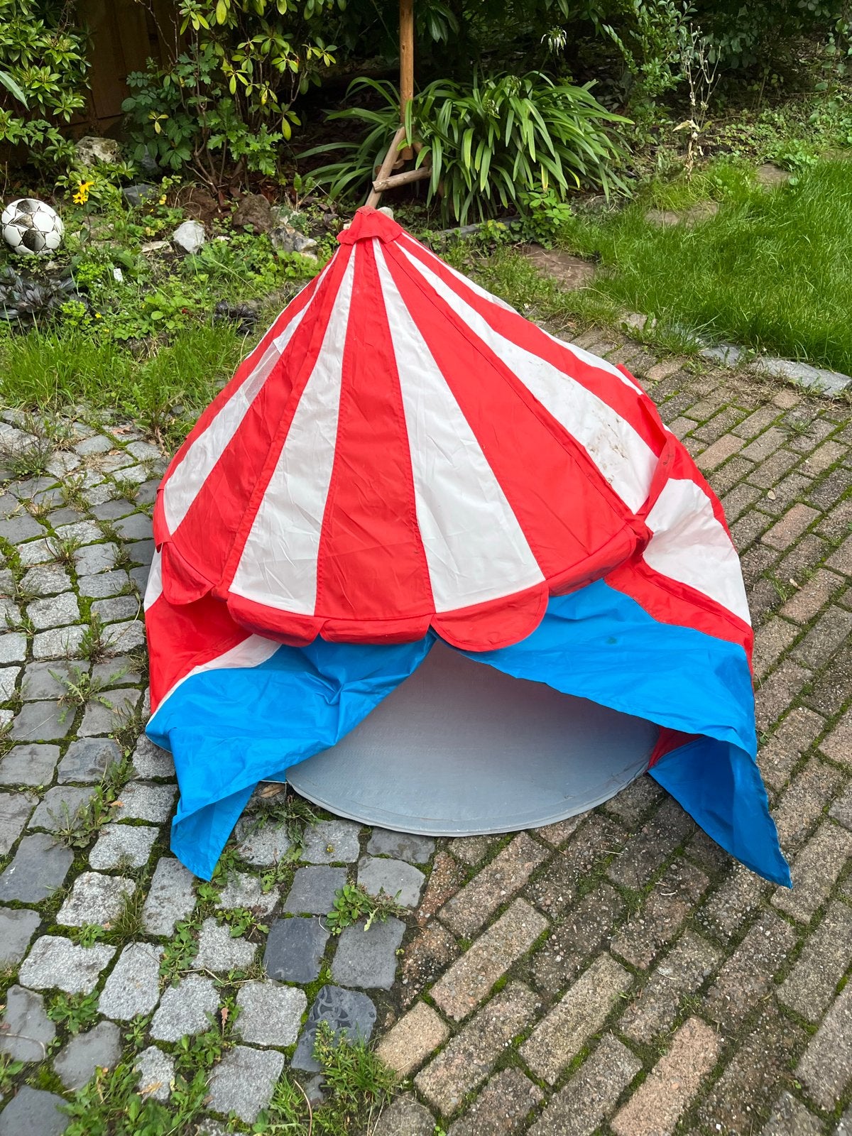 Ikea speeltent rood/wit gestreept, Ophalen, Gebruikt, Overige materialen