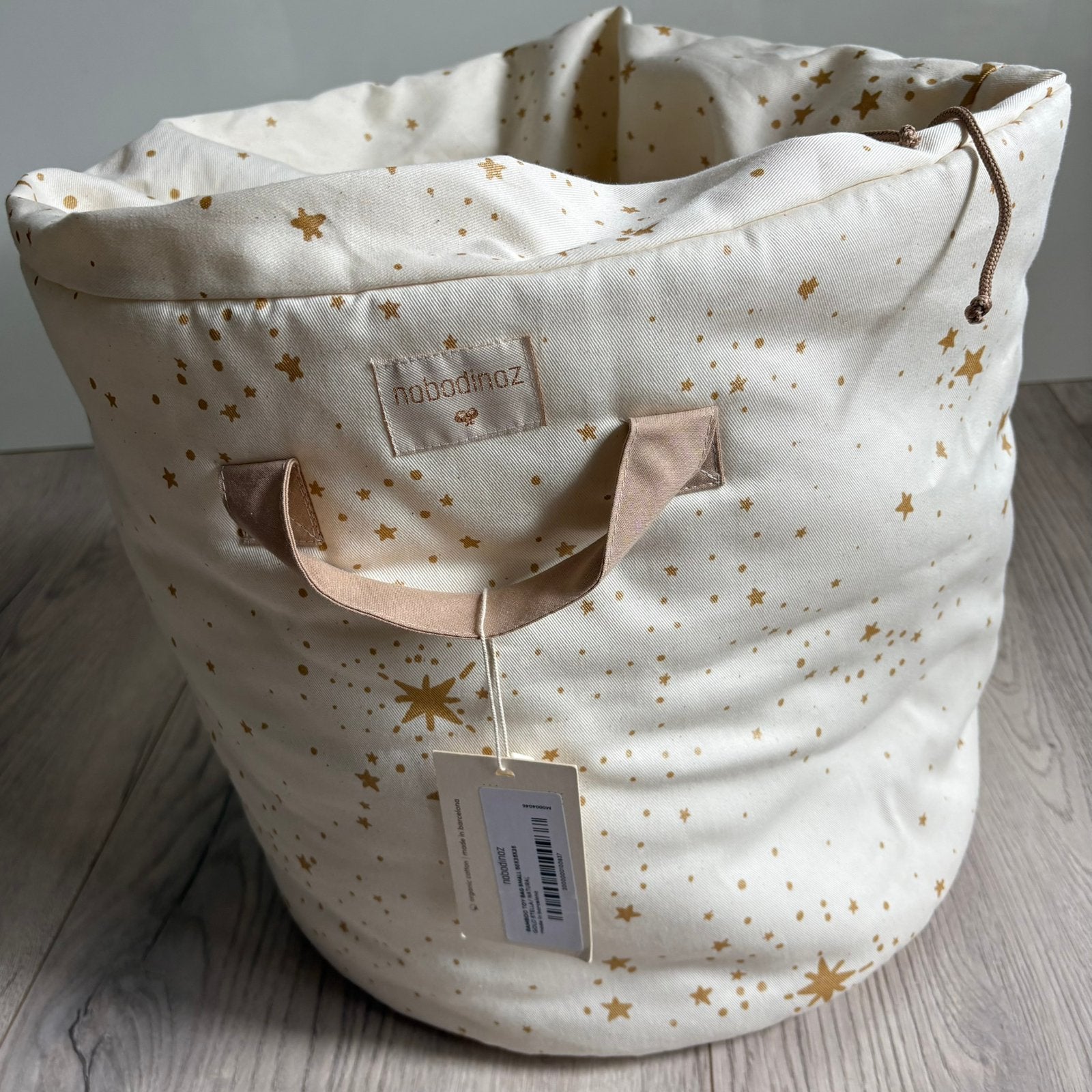 Nobodinoz Speelgoedzak Gold Stella/Natural (50x35x35) NIEUW, Kinderen en Baby's, Ophalen of Verzenden, Zo goed als nieuw, Jongen of Meisje