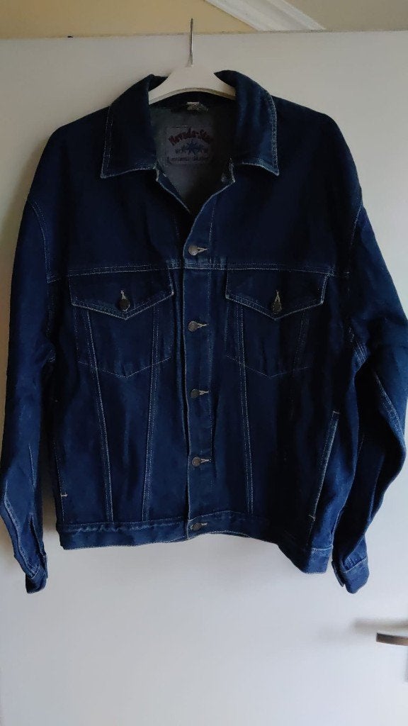Nevada-Star heren spijkerjas jas L 52/54, Maat 52/54 (L), Blauw, Ophalen of Verzenden, Zo goed als nieuw