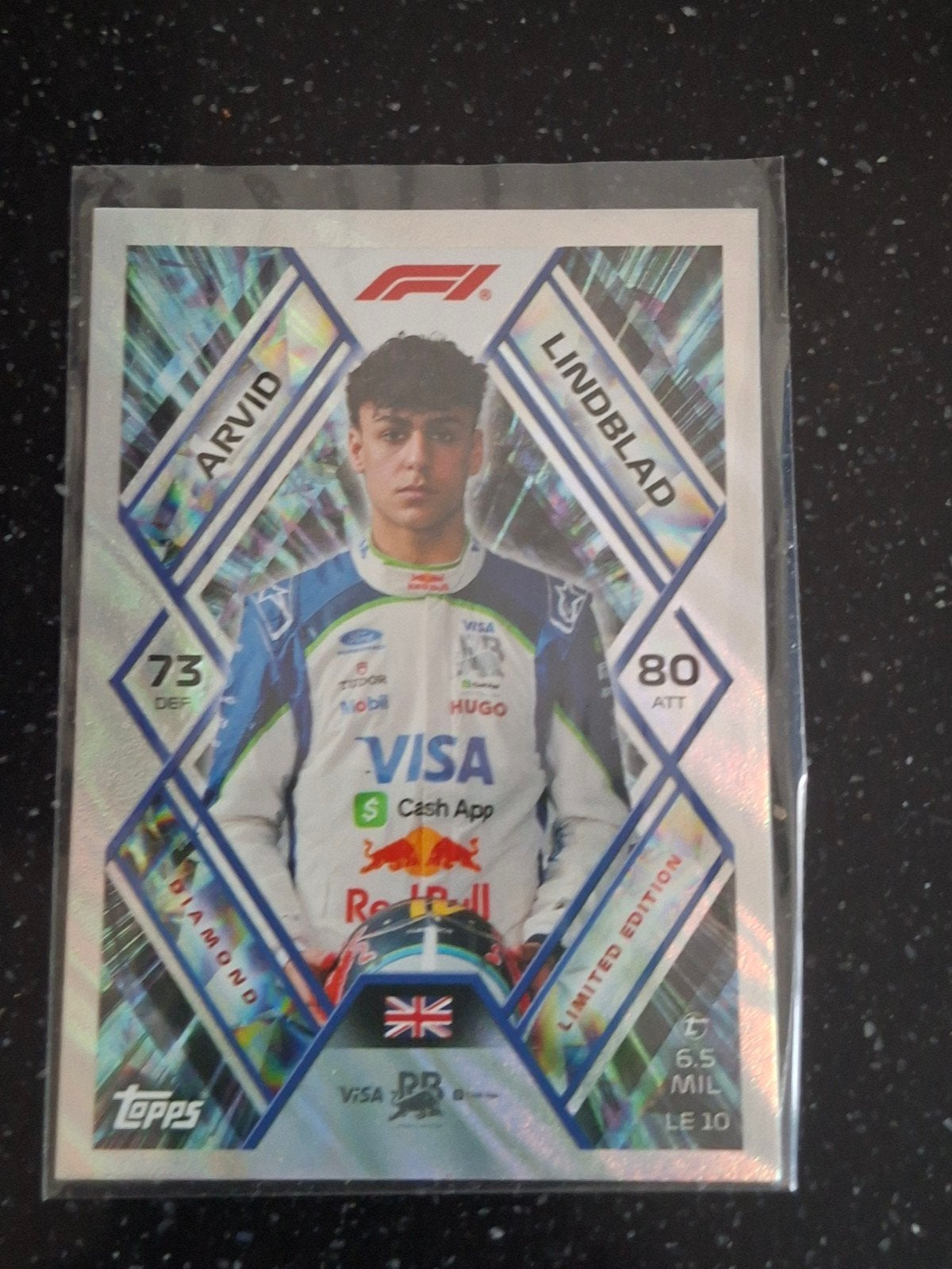 Topps F1 Arvid Lindblad Diamond Limited Edition kaart, Verzamelen, Ophalen of Verzenden, Nieuw, Overige sporten, Spelerskaart