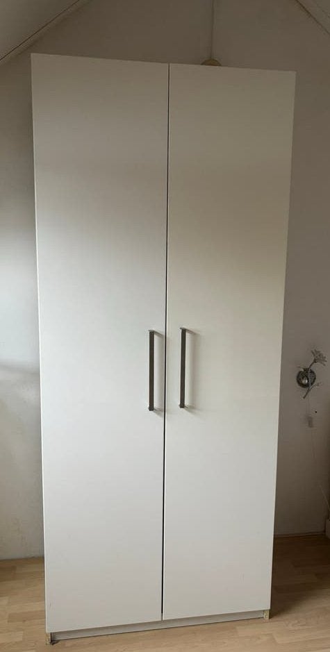 Ikea pax hoogglans Witte kledingkast met hang- en legruimte, Huis en Inrichting, Ophalen, Zo goed als nieuw, 50 tot 75 cm, 200 cm of meer