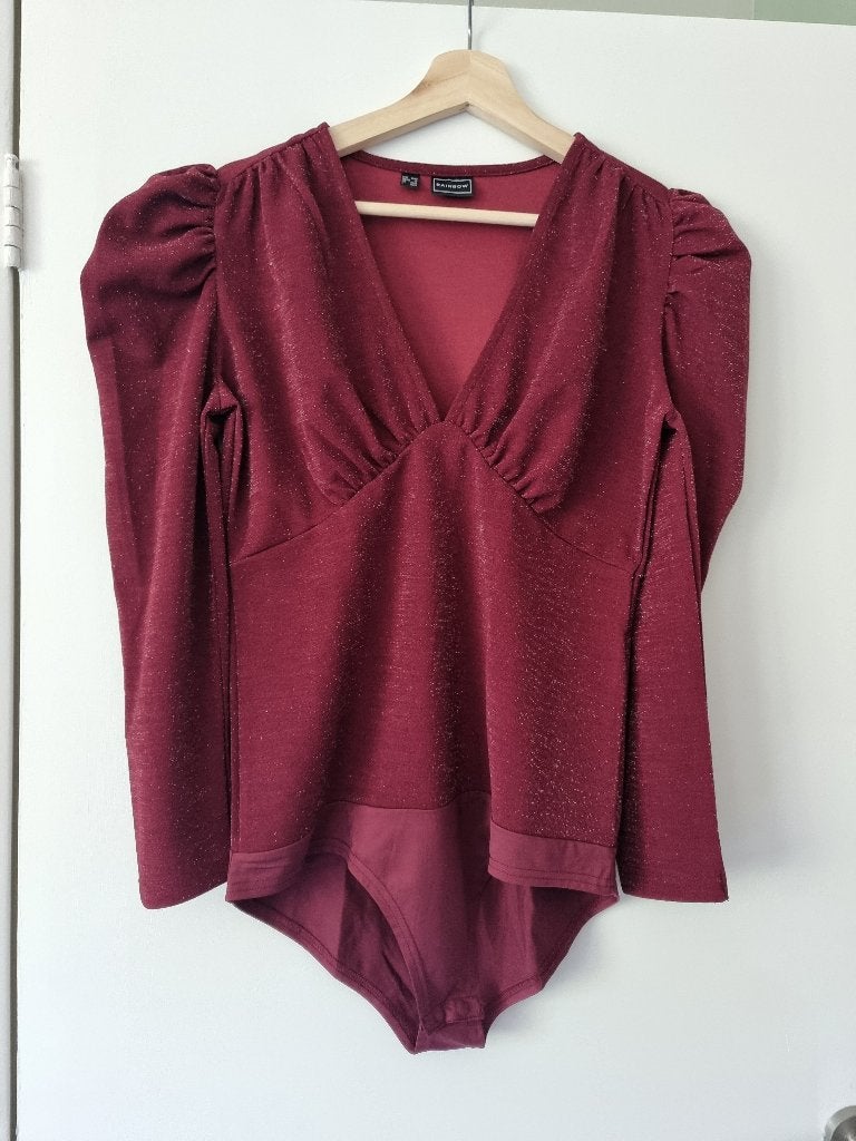 Dames Body, Rood - Maat 40/42, Kleding | Dames, Maat 42/44 (L), Ophalen of Verzenden, Zo goed als nieuw, Lange mouw