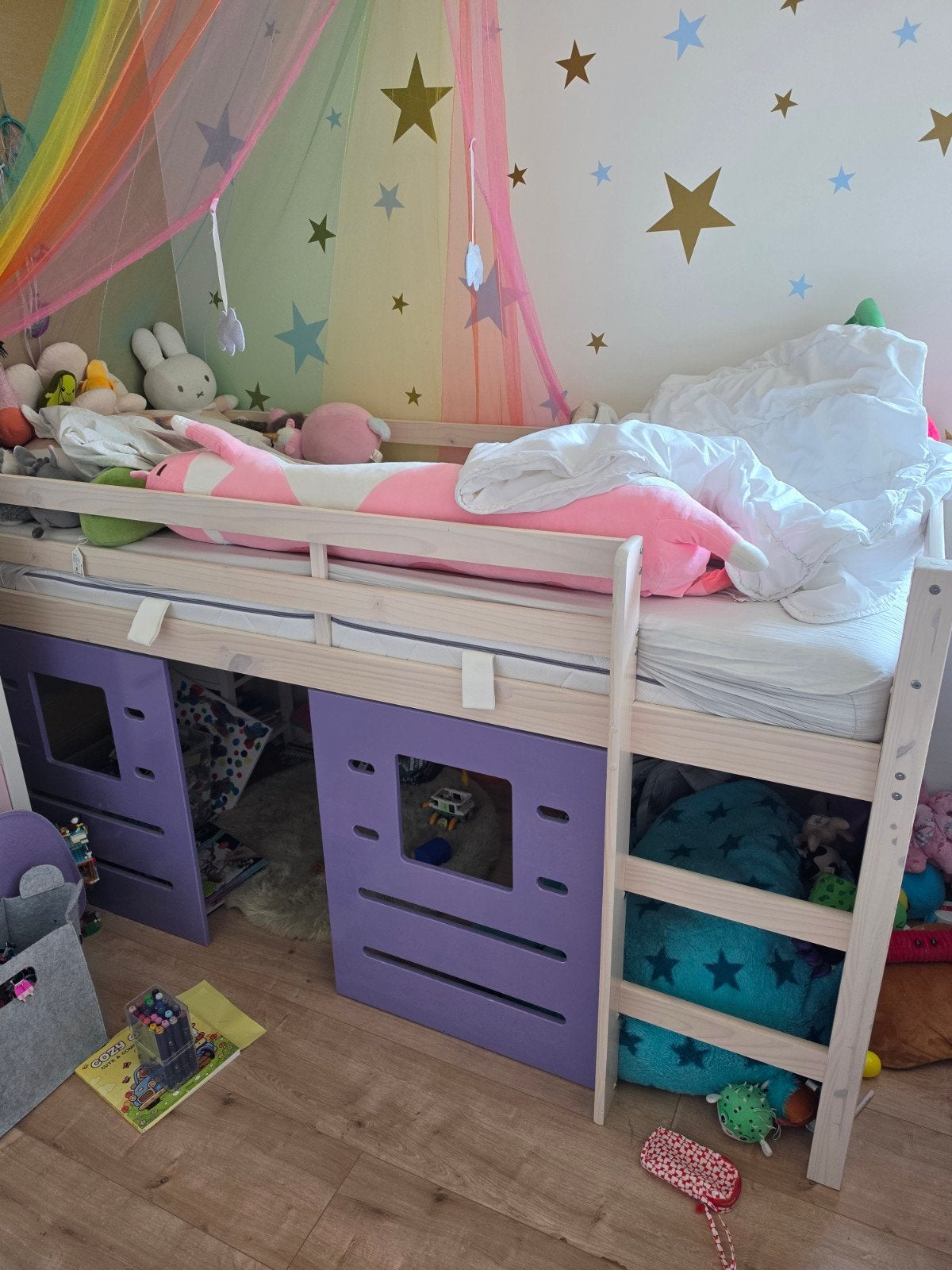 Halve hoogslaper 90x200, Ophalen, Gebruikt, Hoogslaper
