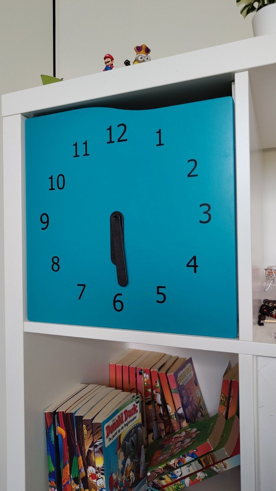 IKEA Kallax inzet met deur en speelklok - Blauw, Ophalen, Gebruikt, Blauw
