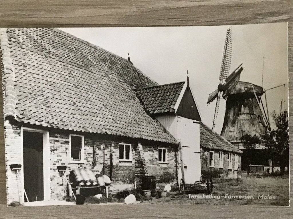 Oude ansichtkaart Terschelling Formerum Molen 1965, Ophalen of Verzenden, 1960 tot 1980, Gelopen, Waddeneilanden