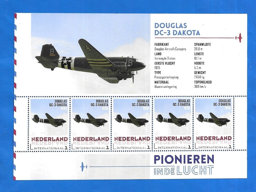 NVPH 3197 Pionieren in de lucht - Douglas DC-3 Dakota 1935, Postzegels en Munten, Verzenden, Na 1940, Postfris