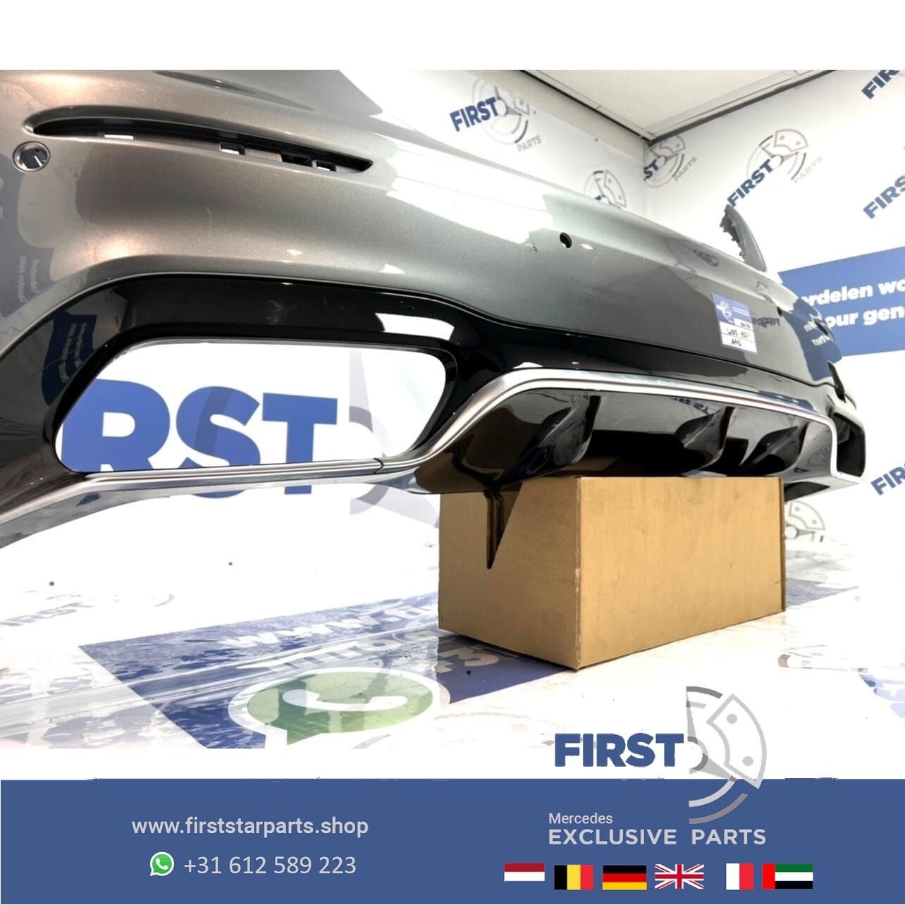 W213 E63 E63S AMG ACHTERBUMPER + DIFFUSER Mercedes E Klasse, Gebruikt, -, Ophalen of Verzenden, Achter