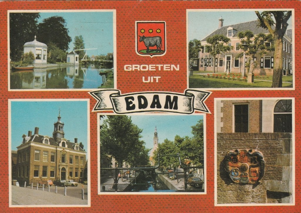 EDAM Koepel Stadhuis Gracht Proeve Groeten, Verzamelen, Verzenden, 1960 tot 1980, Gelopen, Noord-Holland