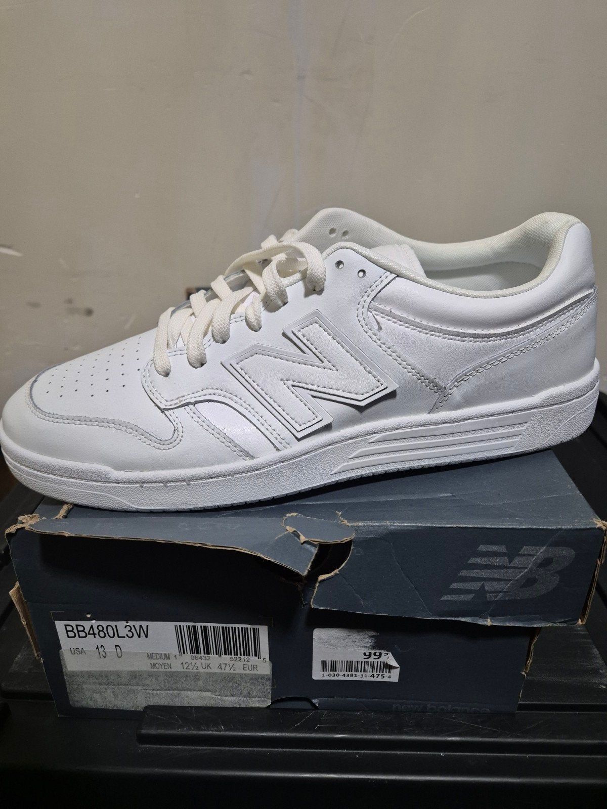New Balance BB480L3W Sneakers - Maat 47.5, Kleding | Heren, Schoenen, New Balance, Wit, Nieuw, Ophalen of Verzenden