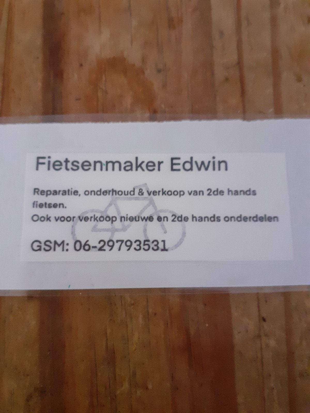 Fietsenmaker ook voor 2de hands en nieuwe onderdelen, Eén persoon, Overige typen