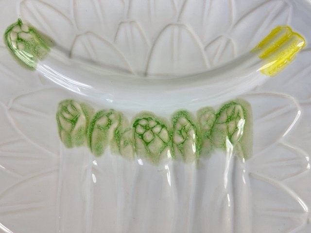 Elchinger Majolica Barbotine keramisch aspergebord, Overige typen, Ophalen of Verzenden, Zo goed als nieuw, Overige materialen