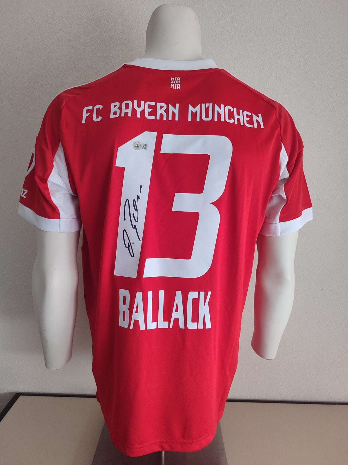 Bayern München shirt gesigneerd door Michael Ballack met COA, Verzamelen, Ophalen of Verzenden, Nieuw