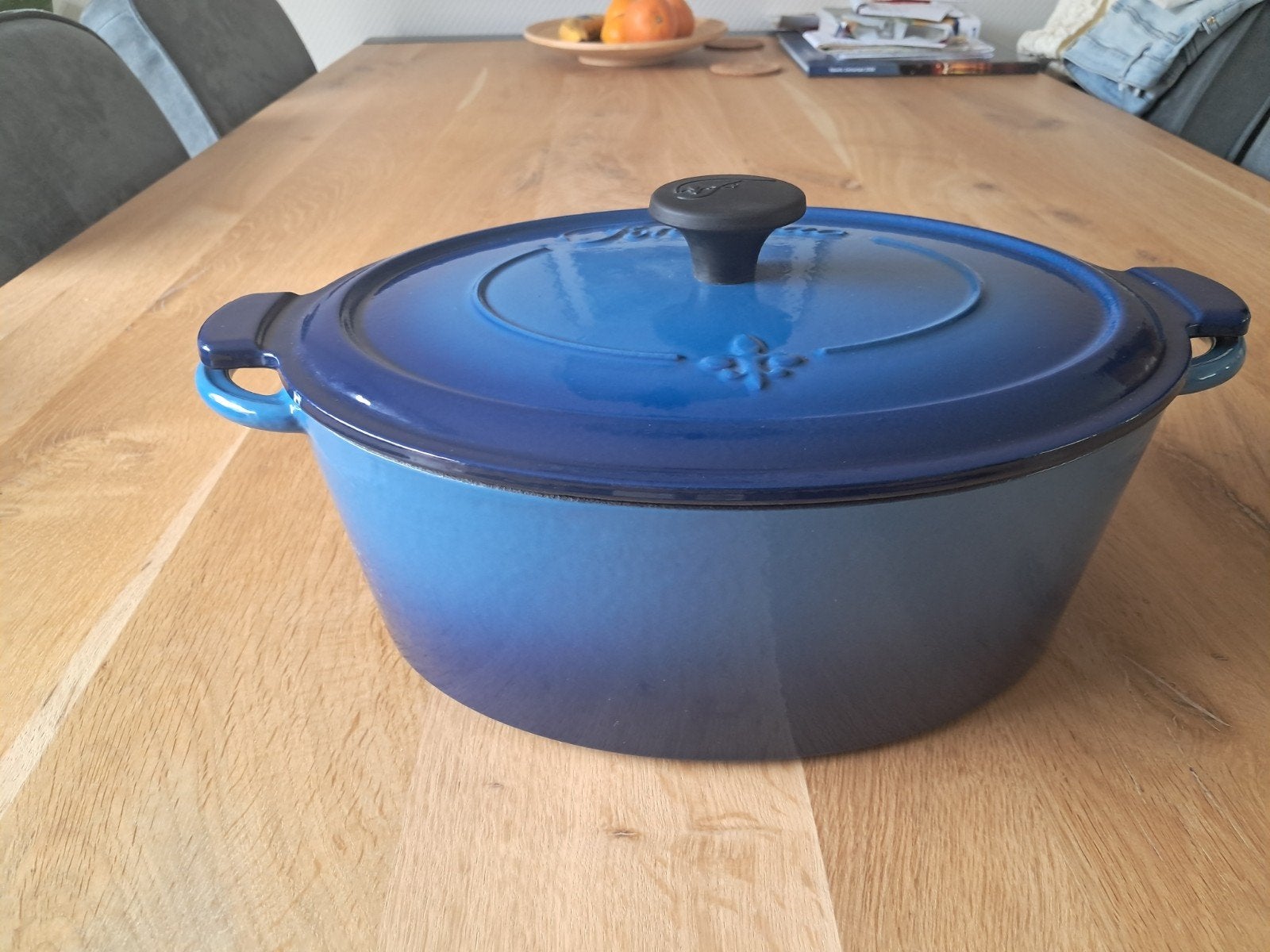 Gietijzeren braadpan., Huis en Inrichting, Keuken | Potten en Pannen, Ophalen of Verzenden, Zo goed als nieuw, Gietijzer, Koekenpan of Braadpan