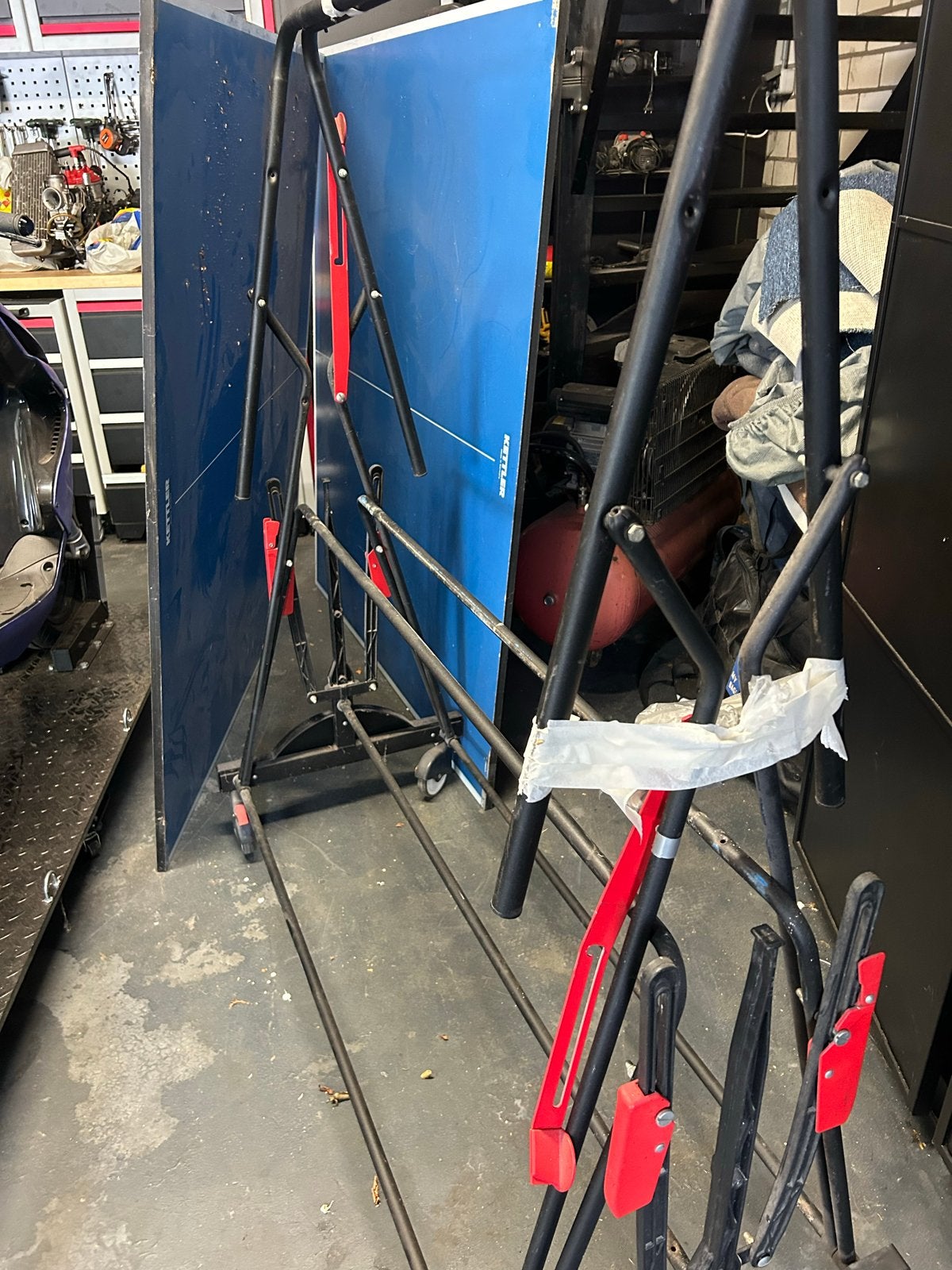 Kettler Tafeltennistafel met accessoires, Ophalen, Gebruikt, Tafel Indoor, Inklapbaar
